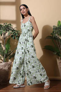 Super Happy Comfy Suculent Hand Block Impreso Mono de mujer Love For Nature Cactus Motifs Pure Cotton Girls Dress - Product Image 4