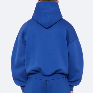 Sudaderas con capucha para hombre lisas en blanco de talla grande con logotipo personalizado sudaderas con capucha de poliéster sublimación al por mayor básicas de mezcla de algodón - Product Image 4