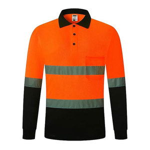 Polo de sécurité de construction haute visibilité Chemise de travail protectrice en polyester industriel pour les constructeurs Caractéristique fluorescente - Product Image 1