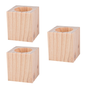 Rehausseurs de meubles ronds en bois durables, antidérapants, faciles à nettoyer, protection du sol, espace de rangement supplémentaire, imperméables et écologiques - Product Image 1