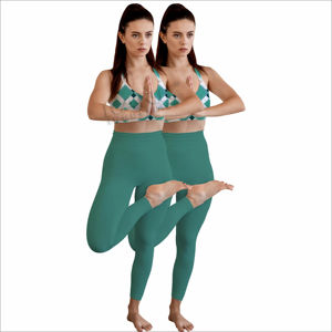 Ensemble de yoga pour femmes avec soutien-gorge de sport respirant et leggings flexibles en tissu confortable à séchage rapide pour l'exercice et la gym - Product Image 4