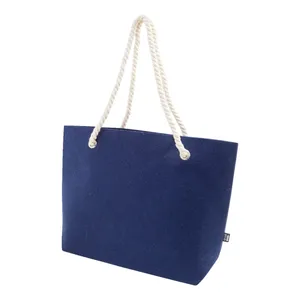 Eco-friendly Canvas Casual <b>Square</b> Promotional Tote Bags for Beach Use Made of Sustainable Materials - Product Image 4