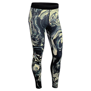 Gradient Fade Print Women <b>Legging</b> with Mesh Panel Pocket Breathable Comfortable Slim Fit Soft Cotton Blend Gymwear - Product Image 6