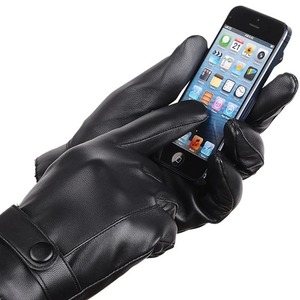 Gants d'hiver imperméables en similicuir et cachemire pour hommes, mitaines de conduite chaudes pour moto, cyclisme, écran tactile, sports de plein air - Product Image 3