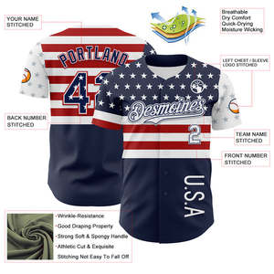 Venta al por mayor de Jersey de béisbol auténtico proveedor a granel Tejido ligero transpirable resistente a la humedad costura construida para partidos - Product Image 3