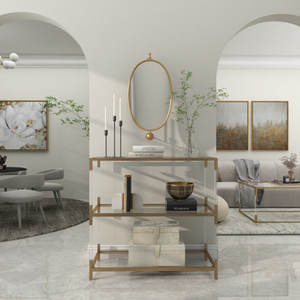 High on Demand Wall <b>Mirror</b> for Luxury Home and Farmhouse Decor Bathroom Use Metal Frame Shiny <b>Gold</b> Plated Modern Design 2025 - Product Image 3