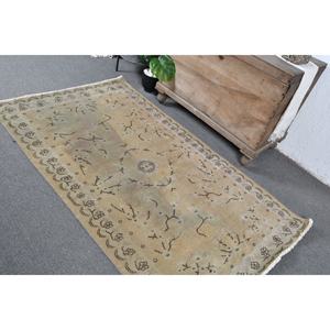 พรมขนสัตว์ตุรกีแบบวินเทจ3.8ft x 6.4ft เบจสีน้ำตาลการเย็บปะติดปะต่อกันเทคนิคสานแบนสำหรับตกแต่งห้องนั่งเล่นยางขนาด4เมตร - Product Image 4