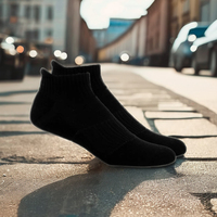 Chaussettes décontractées pour hommes 100 % coton, mi-épaisses, invisibles, avec logo personnalisé, motif géométrique antidérapant sur le corps et le dessous, pour l'été et le sport