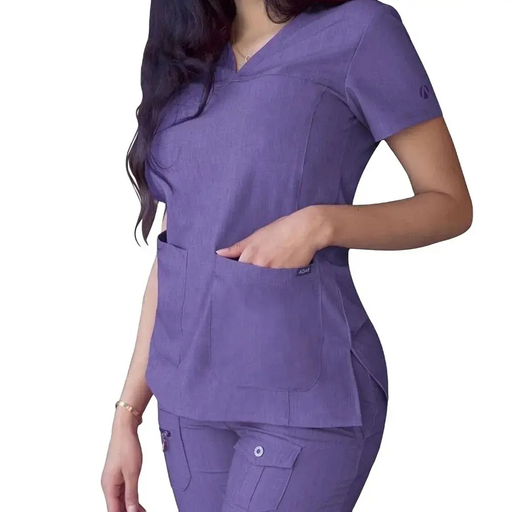 Wholesale Fashionable Tunic Functional Scrubs Designs Medical Nurse Uniform for High quality
