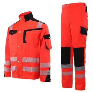 Werkslieferung Polyester Baumwolle Industrie Kohle Bergbau Bau reflektierender Sicherheits-Conti-Arbeitsanzug für Herren oem-Service