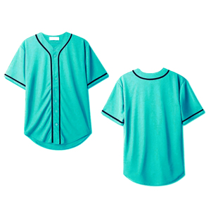 Vente de gros Maillot de baseball bleu ciel à manches courtes pour hommes uniforme de haute qualité personnalisé vierge Maillot de baseball pour enfants - Product Image 1