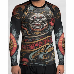 Rashguard de MMA Transpirable de Alta Calidad, Personalizable, Manga Corta y Larga, Ropa Deportiva para Entrenamiento de BJJ, Servicio OEM Personalizado - Product Image 1