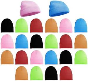 Gorros de invierno de punto suave al por mayor de Jacquard, gorros cálidos de invierno para hombres y mujeres, lote de lana 100% a granel, estilo de imagen para playa aplicable - Product Image 1