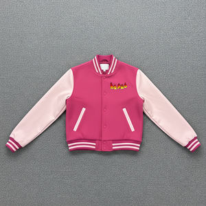 Veste universitaire pour femmes de haute qualité en gros avec broderie à rivets imperméable matelassée pour l'hiver, vêtements décontractés pour le hip-hop streetwear - Product Image 1