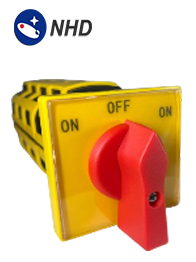 65*65m/m Cam Switch Red Handle 63A Auxiliary Sw for Status and UL Approval - Product Image 1