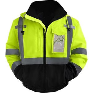 เสื้อแจ็กเก็ตเพื่อความปลอดภัยในการทำงานของผู้ชายเสื้อฮู้ดสะท้อนแสง - Product Image 1