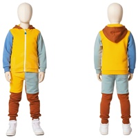 Conjunto de Chándal con Capucha para Niños OEM, 100% Algodón, Impermeable, Ligero, con Estampado Acid Wash, Ropa Urbana Personalizable, Sólido