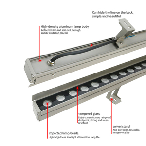 IP65 24LED <span class=keywords><strong>RGB</strong></span> 방수 월 워셔 스트로브 조명, 야외 건물, 결혼식 및 상업용 광고판 조명용 - Product Image 5