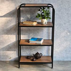 Estante de Hierro de 3 Niveles con Superficie de Madera Contrachapada para Decoración de Sala de Estar KTB68170 - Product Image 3