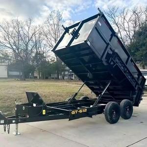 Remolque basculante hidráulico de 4 ruedas de 8 toneladas de calidad para remolques usados en granjas de industrias de construcción y agricultura - Product Image 3