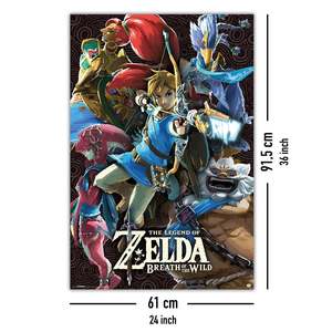 Modern Style the Legend of Zelda Breath of the Wild <b>Poster</b> Black Frame Wall Decor Paper <b>Poster</b> - Product Image 4