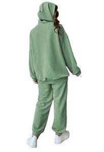 Vente en Gros OEM Rouge Ajusté Maternité 100% Coton Survêtement Survêtement Fermeture Éclair Capuche Jogging Femmes Expédition Aérienne - Product Image 6