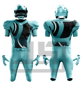 JAMEZ SPORTS Custom American <b>Football</b> Uniform Digital Print Jersey Pants Set Breathable Quick Dry Fabric Short Sleeve V-neck - Product Image 1