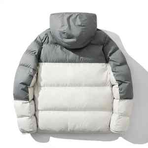 Veste matelassée à col montant, veste d'hiver légère, couvre-visage intégral, résistante à l'eau et avec marquage personnalisé, veste matelassée pour homme - Product Image 2