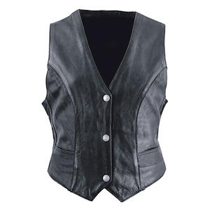 Hommes Vintage HMB-3161A 100% qualité coupe-vent toile cuir gilet bon prix vêtements d'extérieur pour les motards à la mode femmes - Product Image 6