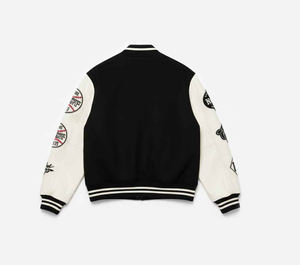 Veste de baseball Letterman personnalisée pour hommes veste d'université en cuir de laine avec patchs en chenille et broderie - Product Image 3