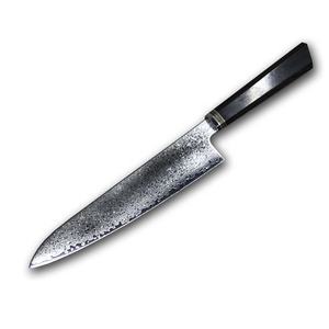 Vente en gros personnalisé de qualité supérieure OEM ODM Service professionnel manche en bois couteau de cuisine Damas couteau de chef en acier lame fixe - Product Image 4