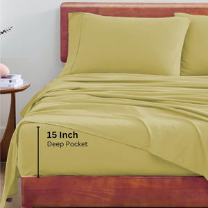 Drap-housse personnalisé de la meilleure qualité housse de matelas double élastique ensemble de literie en tissu de coton percale tissée - Product Image 3