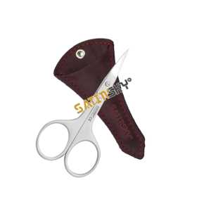 Ciseaux à sourcils pour femmes, portables, extra fins, droits, en acier inoxydable, manche en céramique, multi-usages, qualité supérieure, fabriqués en usine - Product Image 2