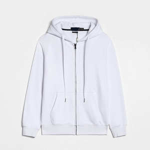 Logo personnalisé Patch Hoodies Applique Broderie Poids lourd 600gsm Baggy Boxy recadrée lavage à l'acide Double fermeture éclair Hoodies - Product Image 4