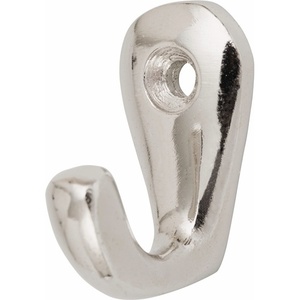 Hermeta Polished Aluminum Towel <b>Hook</b> 557 Single 36mm Height with 27mm Projection - Product Image 1