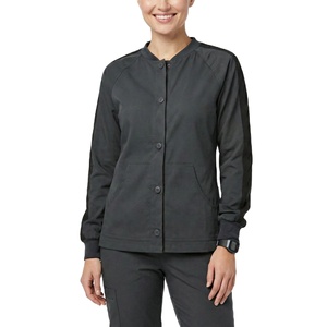 Blouson d'infirmière personnalisé avec logo, tailles et couleurs variées, à boutons-pression, manteau de réchauffement, uniforme médical, blousons d'hôpital OEM en gros - Product Image 1