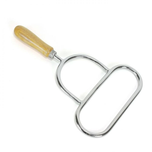 Gag de bouche dentaire Schulze chromé vétérinaire avec coin en bois pour bétail et grands animaux - Product Image 2