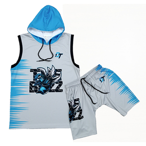 Sudadera de poliéster personalizada de alta calidad, Sudadera con capucha sin mangas, diseño de sublimación, uniforme de entrenamiento transpirable para adultos de talla grande - Product Image 1