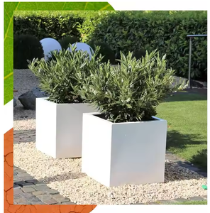 Macetas rectangulares modernas de fibra de vidrio FRP para balcón, sala de estar, decoración interior y exterior, exhibición de flores artificiales - Product Image 2