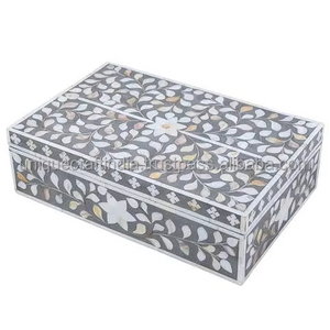 New Modern Design Bone Inlay Jewelry Box for Keeping Necklace Ring Available at Wholesale Price by UCI - Product Image 5