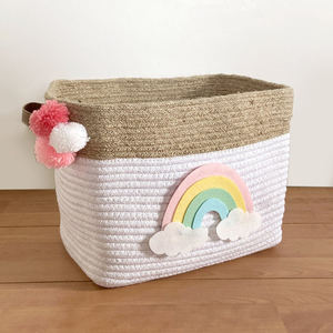Unique Design <b>Rectangle</b> Pure Cotton <b>Storage</b> <b>Basket</b> Custom Size Home Usage Office Decoration <b>Storage</b> <b>Basket</b> Acceptable Price Deco - Product Image 1