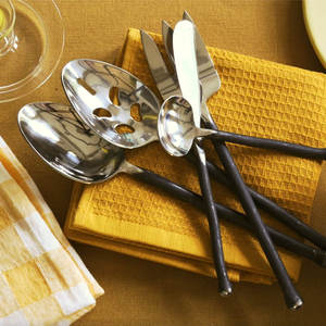 Ensemble de couverts indiens en métal de conception de pierre de marbre vaisselle brillante de finition pour la vaisselle d'intérieur - Product Image 1