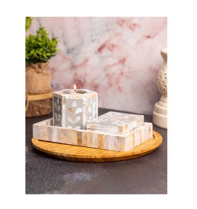 Haut sur exigeant os incrustation luxe bougie décor à la maison utiliser vadrouille bougeoir pour la maison mariage Table décoration moderne nouveau Design - Product Image 6