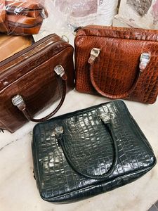 Bolso elegante de cuero de cocodrilo auténtico de primera calidad para fiestas, reuniones de negocios y ocasiones formales - Product Image 2