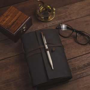 Low MOQ Handmade Full Grain Leather Vintage Journal Sketchbook Cotton Rag Paper <b>Pencil</b> Customizable Hardcover Strap Closure Gift - Product Image 2