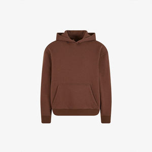 100% coton Boxy sweat à capuche court de haute qualité épais goutte épaule à capuche personnalisé plaine recadrée sweats à capuche pour hommes - Product Image 3
