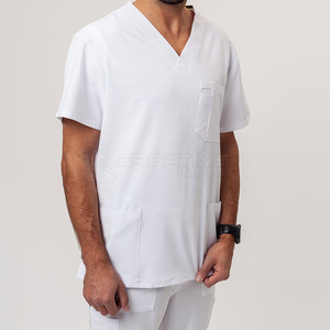 Diseño personalizado médico enfermera uniforme transpirable de punto ropa de trabajo en colores personalizados - Product Image 3