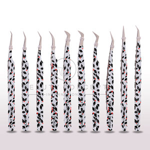 Pinzas para extensión de pestañas, herramienta profesional de acero inoxidable para aplicación de pestañas, para salón de belleza y maquilladores - Product Image 2