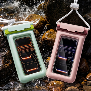 Sac étanche pour téléphone en PVC IPX8 avec cordon de cou, écran tactile, sac étanche pour téléphone en PVC pour la natation, la plage, la plongée en apnée - Product Image 2