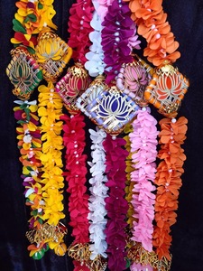 พวงปอมปอมปอมตกแต่งสีสันสดใส, สายตกแต่งดอกไม้ตกแต่งงานปาร์ตี้ฉากหลังฮาลดี้เวทีใหม่แขวนติดผนัง - Product Image 2